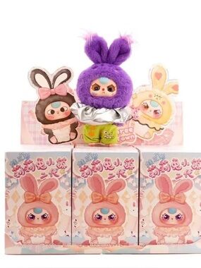 Baby Three Rabbit Town Plush Figure - Pink